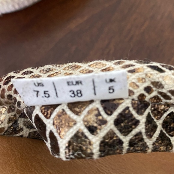 Aldo Snakeskin Patterned Brown Sandals - Picture 3 of 3